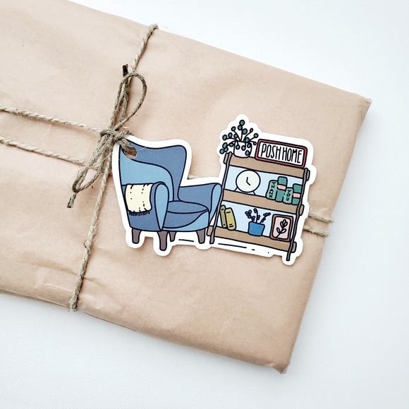LB079 STICKERS Custom Poshmark Stickers POSH HOME Personalizable Shipping Supply - Picture 8 of 9